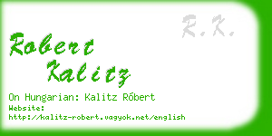 robert kalitz business card